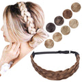 Hairro Braided Headband – 5-Strand Synthetic Plait, 50g, #12 Light Brown (Girls & Women)