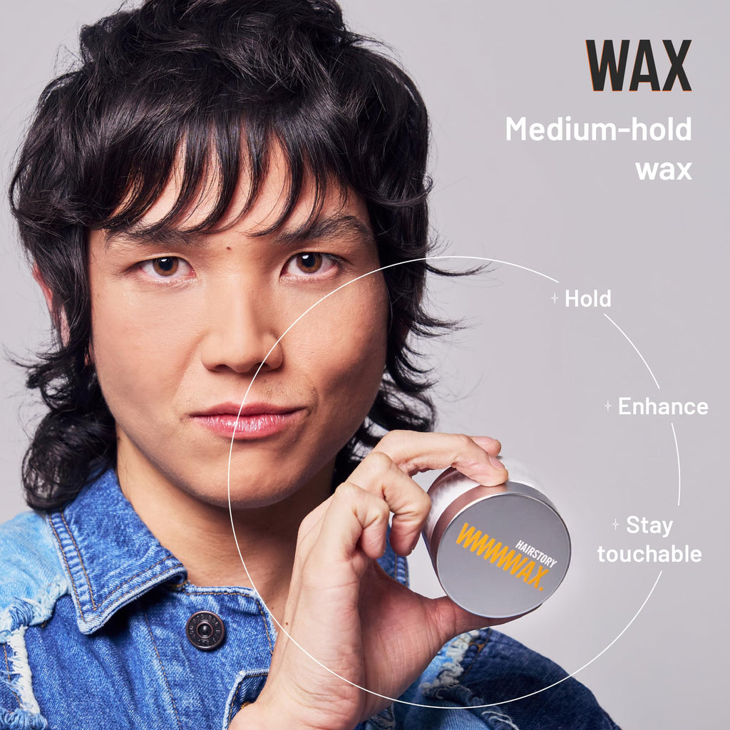 Hairstory Wax – Medium-Hold Hair Styling Wax for All Hair Types | 1.75oz