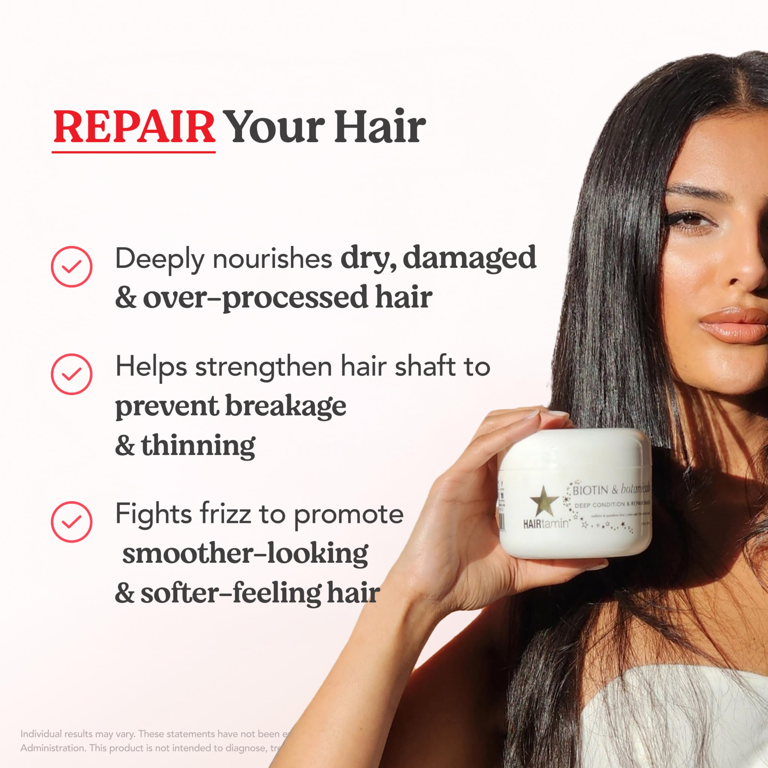 HAIRtamin Hair Conditioner – Biotin & Botanicals Deep Conditioning Mask (8 oz)
