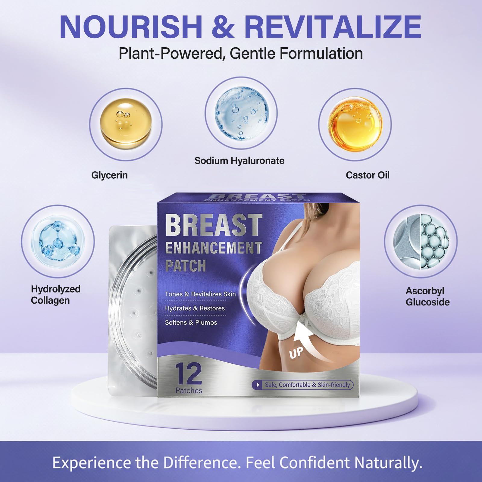 Hajoyful Breast Enhancement Patch – Fast-Acting Lifting & Firming, Non-Greasy, Easy-to-Apply