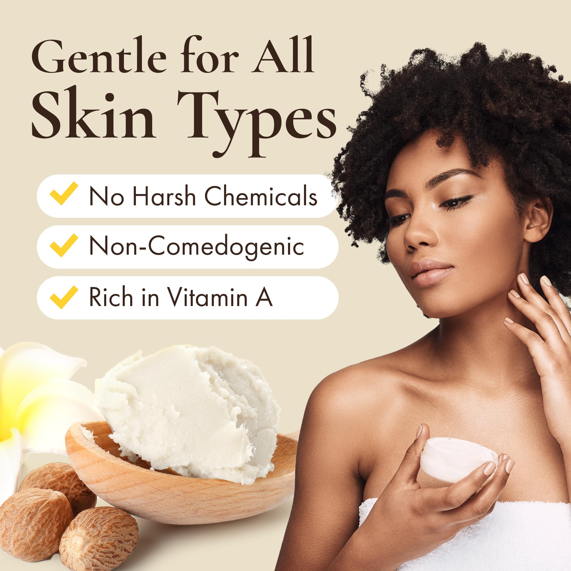 HalalEveryDay 28 oz Ivory Shea Butter – 100% Pure All Natural, Unrefined Organic Raw from Ghana