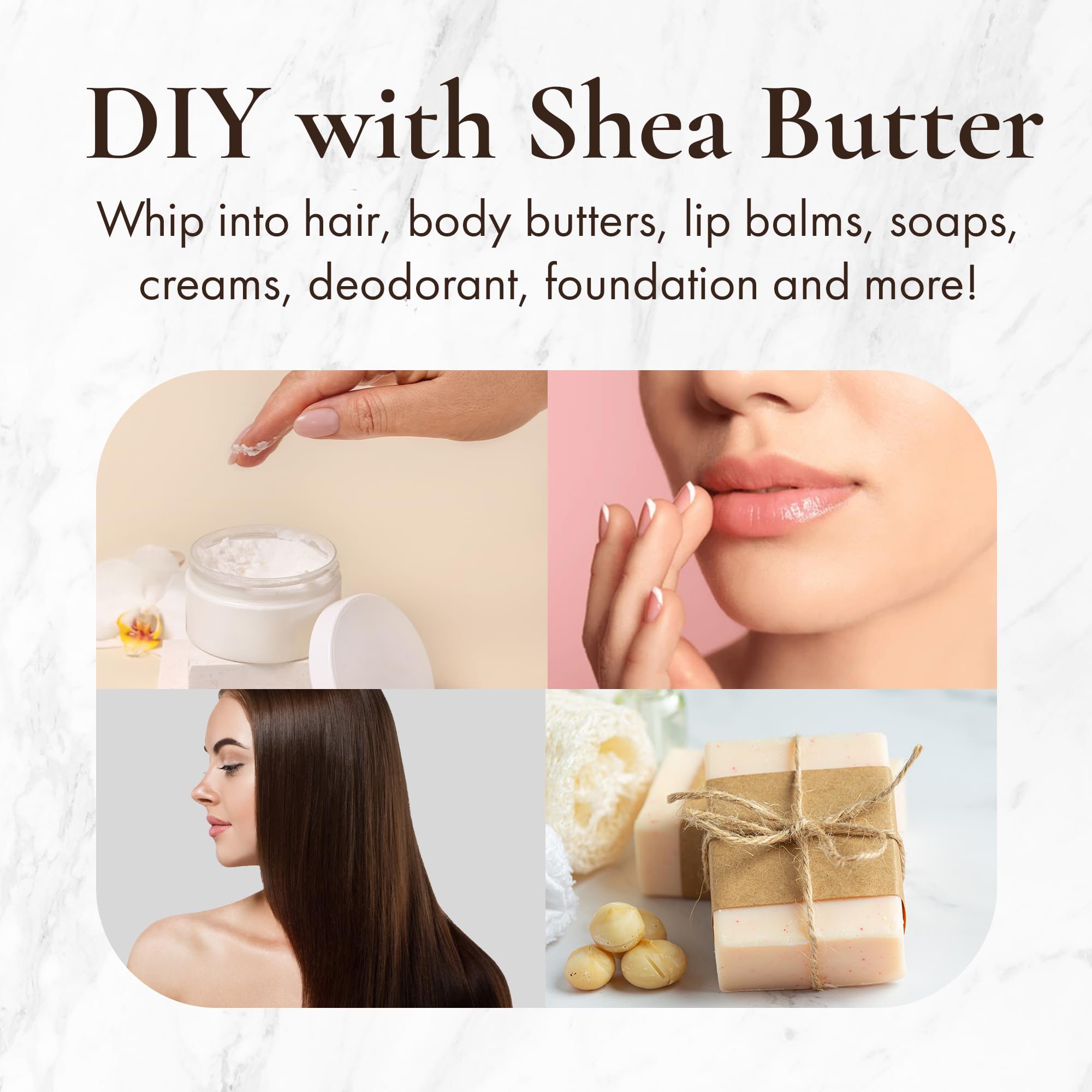 HalalEveryDay 28 oz Ivory Shea Butter – 100% Pure All Natural, Unrefined Organic Raw from Ghana