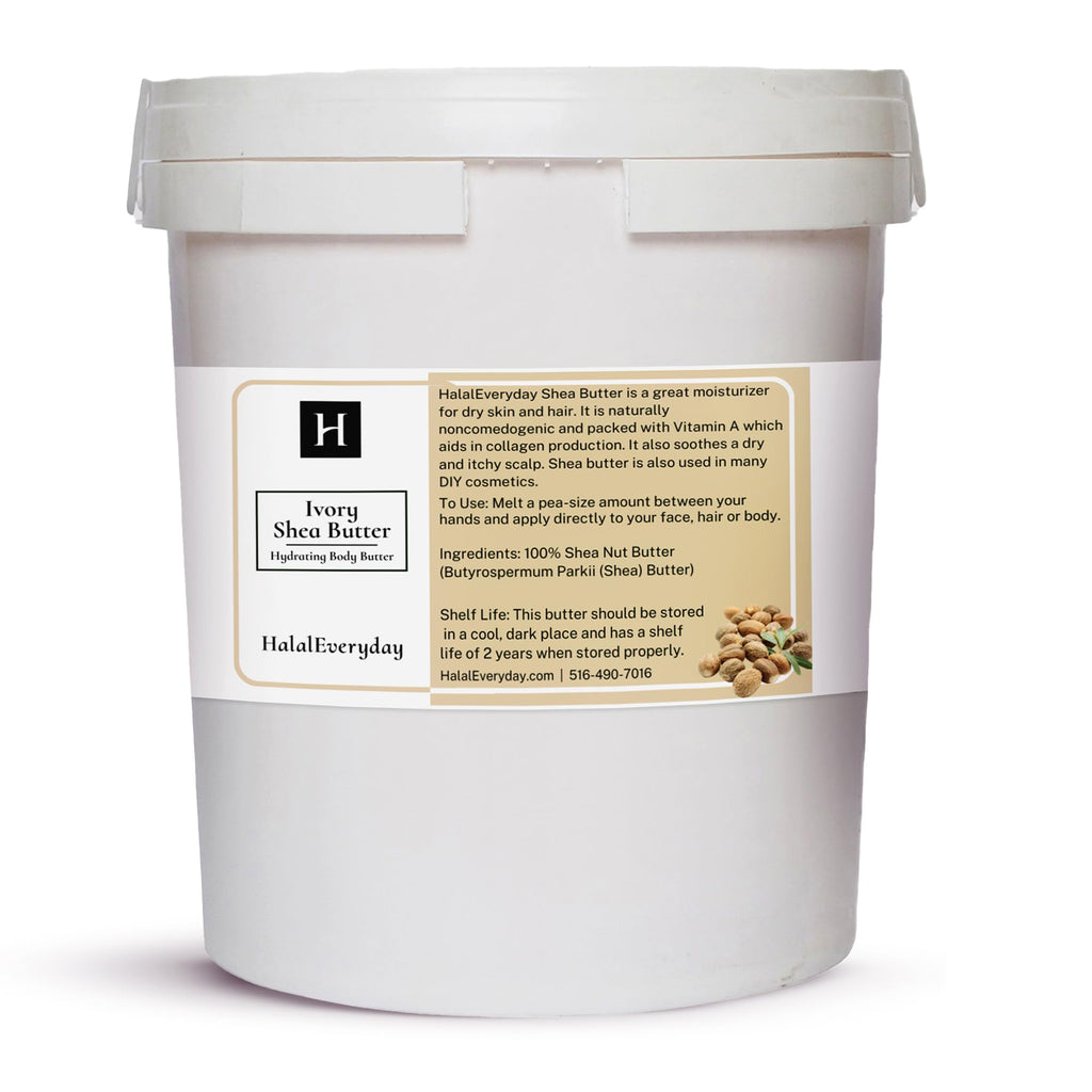 HalalEveryDay 28 oz Ivory Shea Butter – 100% Pure All Natural, Unrefined Organic Raw from Ghana