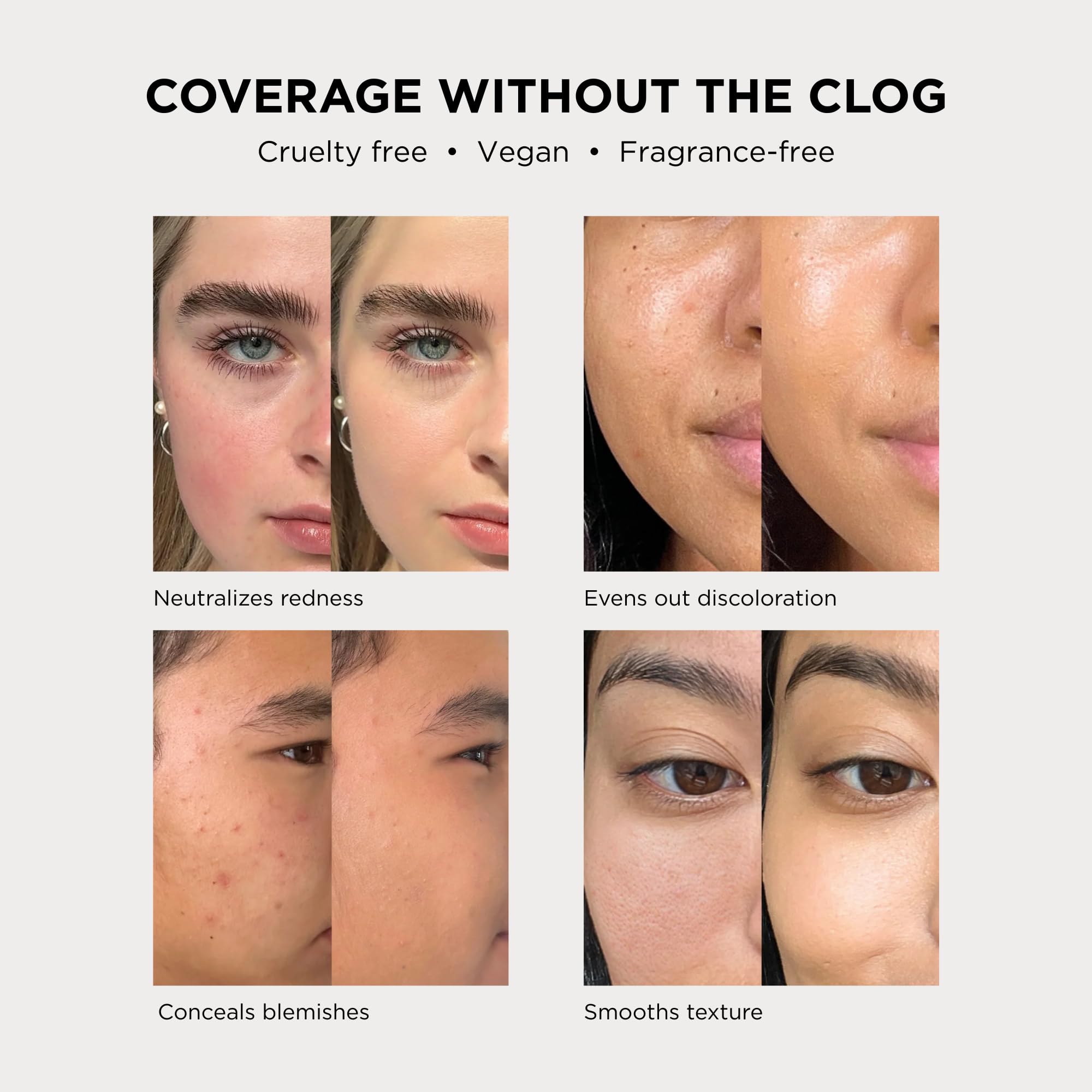 HALEYS Luminous Skin Foundation – Vegan, Cruelty-Free, Fragrance-Free, Oil-Free, Medium-to-Full Coverage