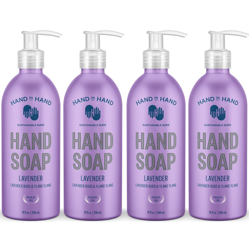Hand in Hand Nourishing Liquid Hand Soap – Lavender Buds & Ylang Ylang, 4-Pack