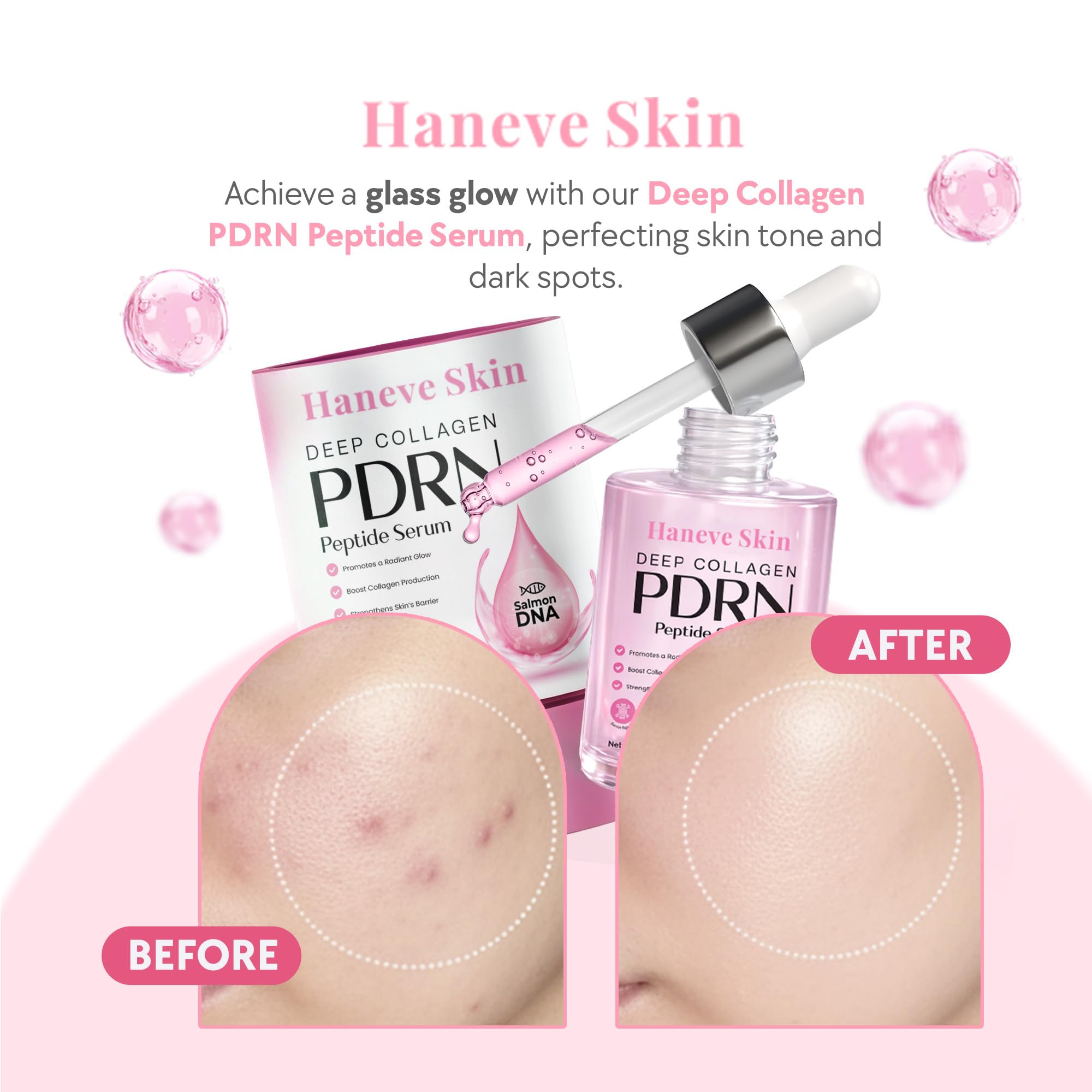Deep Collagen PDRN Serum with Salmon DNA & Niacinamide – Haneve Skin 50ml