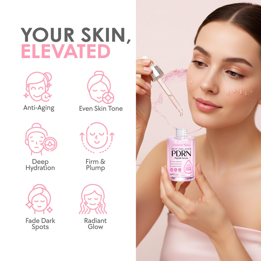 Deep Collagen PDRN Serum with Salmon DNA & Niacinamide – Haneve Skin 50ml