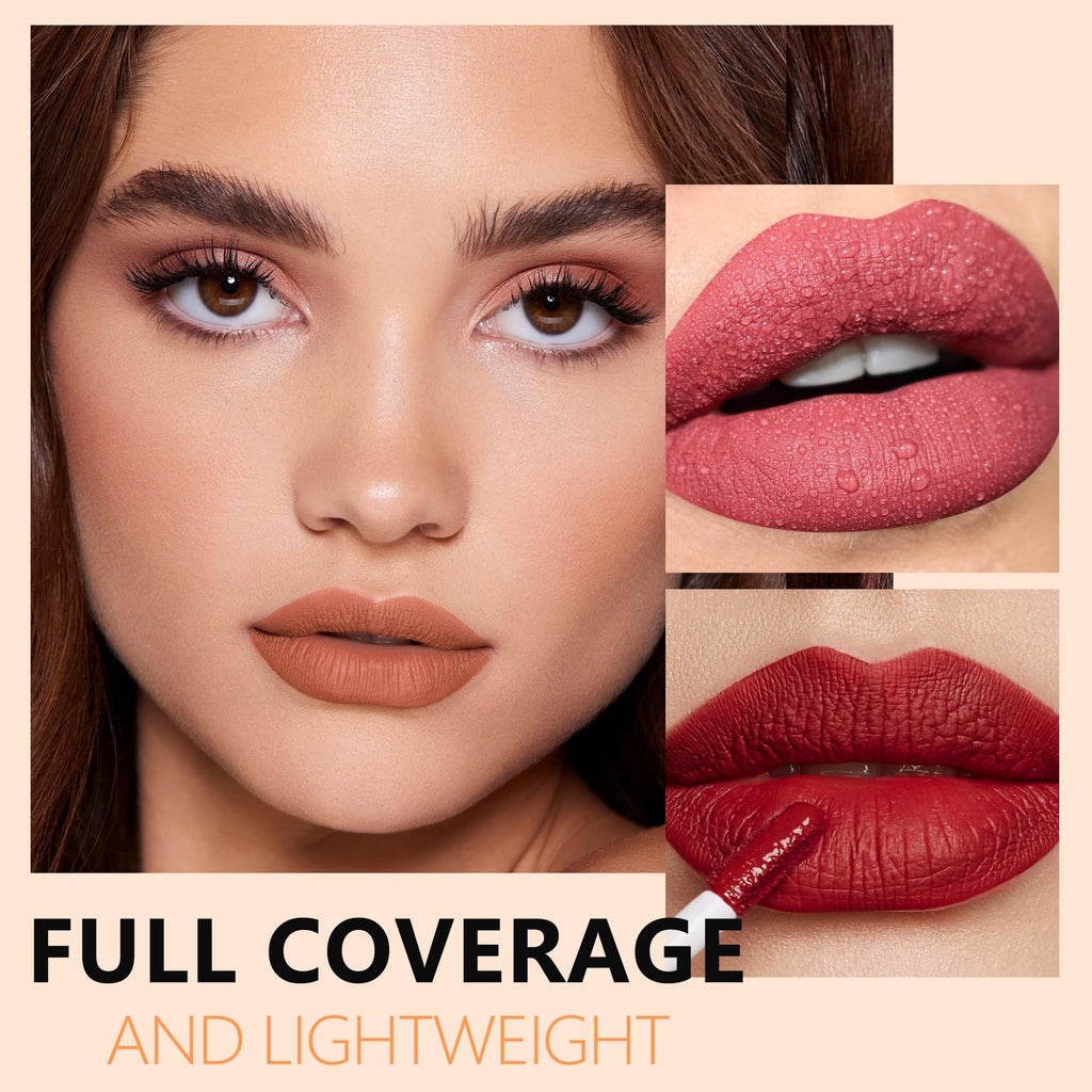 HANLADY Berry Pink Red Lipstick 3pc – Long-Lasting Matte, Vegan & Cruelty-Free Lip Color