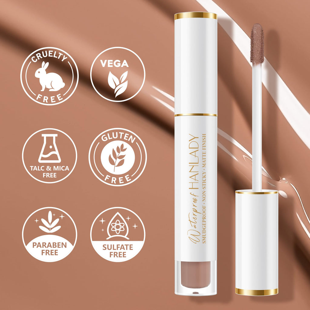 HANLADY Nude Lipstick – Long-Lasting Matte, Smudgeproof, Transferproof, Vegan (A61 Sugey Girl, 1 Pack)