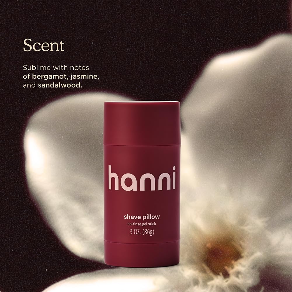 HANNI Shave Pillow – In-Shower / Waterless Gel Shave for Women & Men, Travel-Size 3 oz