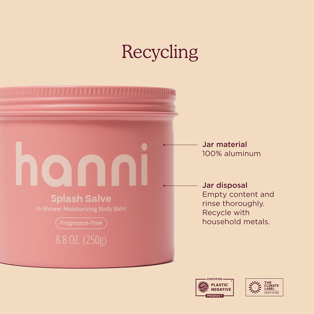 HANNI Splash Salve Body Mask – Fragrance-Free In-Shower Moisturizer (250 mL / 8.8 oz)
