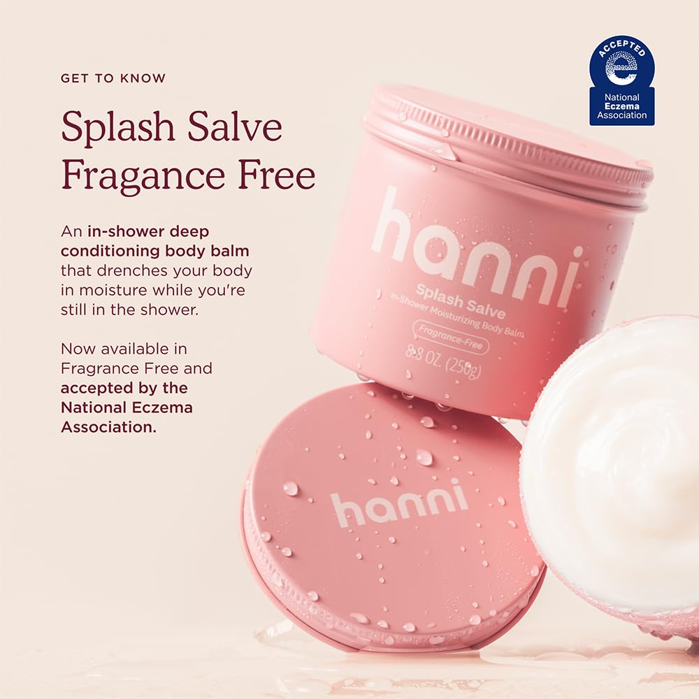 HANNI Splash Salve Body Mask – Fragrance-Free In-Shower Moisturizer (250 mL / 8.8 oz)