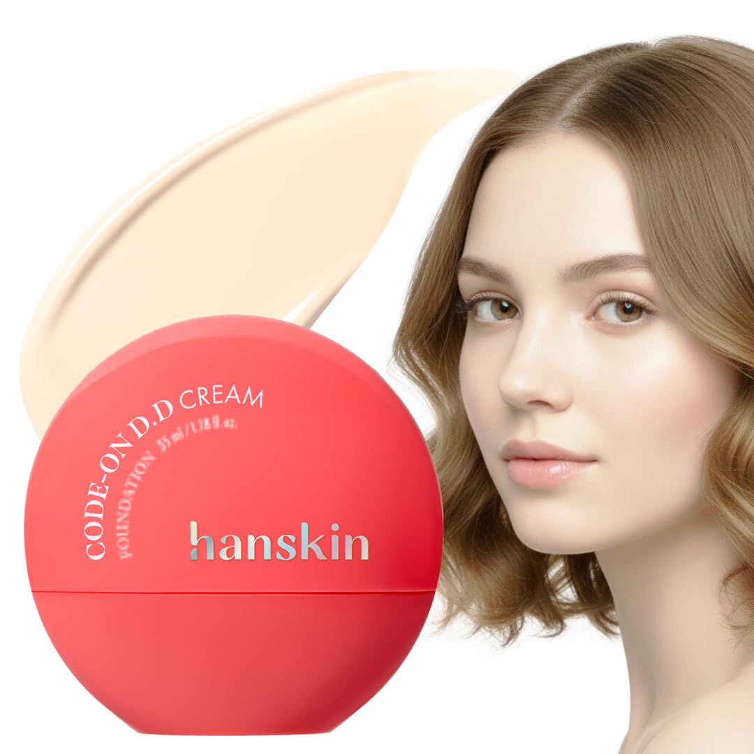 Hanskin DD Cream Foundation – Lightweight Korean BB Cream with Pore-Blur, Buildable Coverage | 1.18 fl oz (12C Fair)