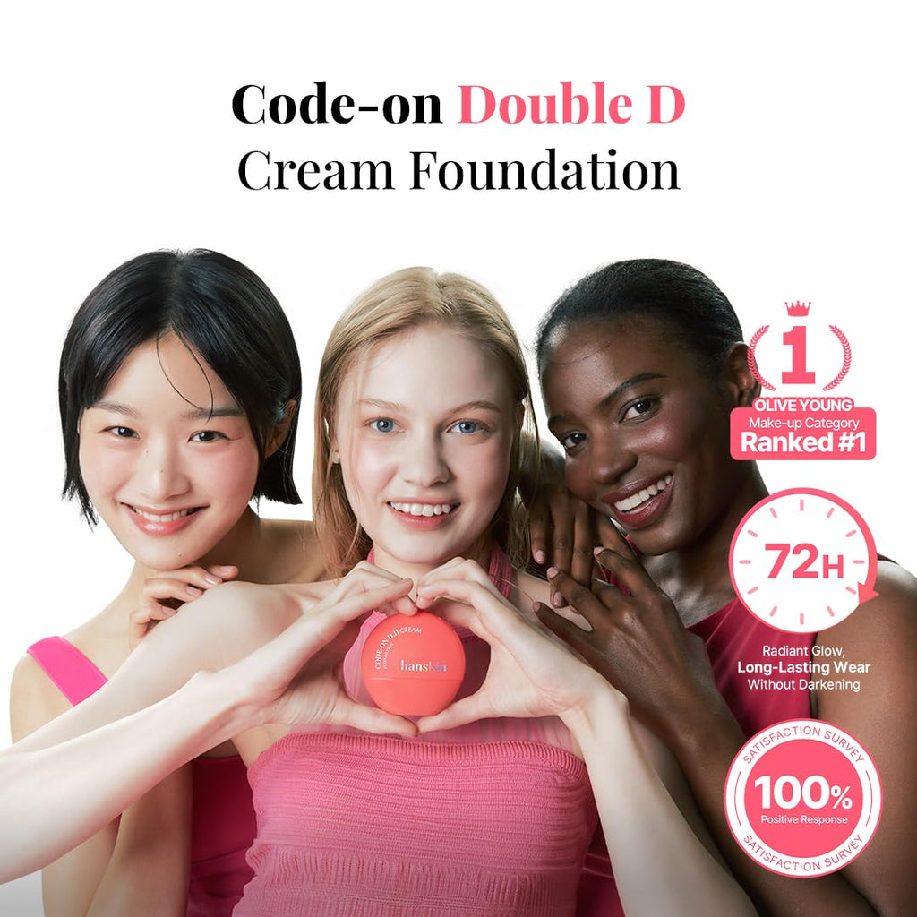Hanskin DD Cream Foundation – Lightweight Korean BB Cream Foundation | Pore-Blurring, Semi-Matte Coverage | 21N Light Beige