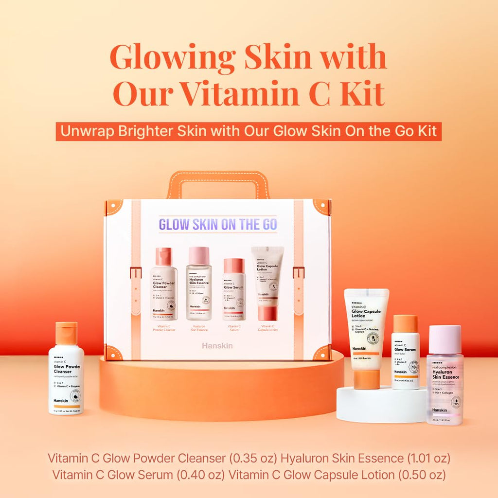 Hanskin Glow Skin On the Go Kit – Brightening & Hydrating Mini Skincare Set