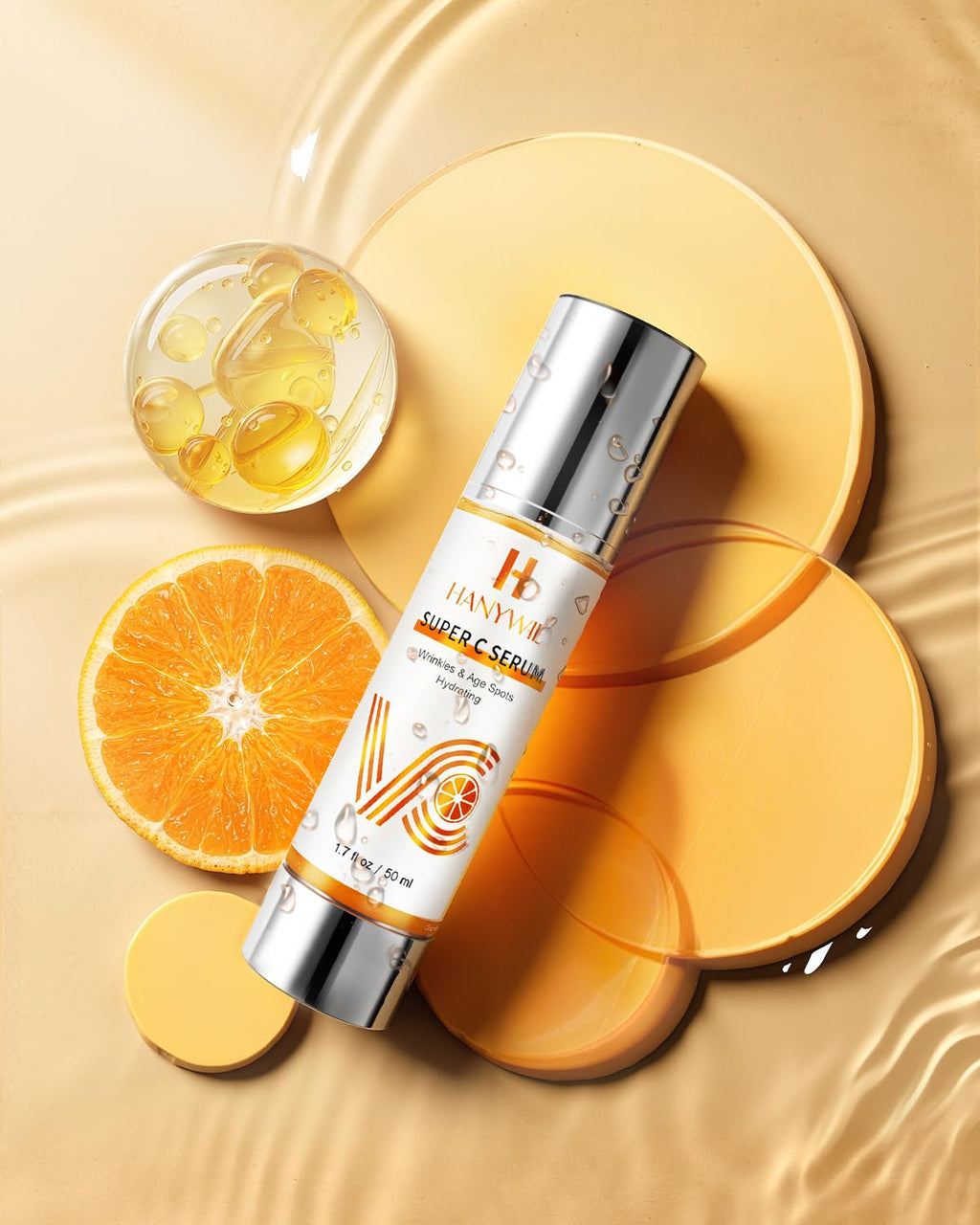 HANYWIL 20% Vitamin C Serum for Mature Skin – Hyaluronic Acid & Active Lock, 1.7 fl oz