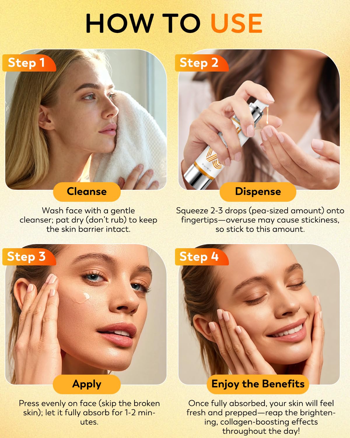 HANYWIL 20% Vitamin C Serum for Mature Skin – Hyaluronic Acid & Active Lock, 1.7 fl oz