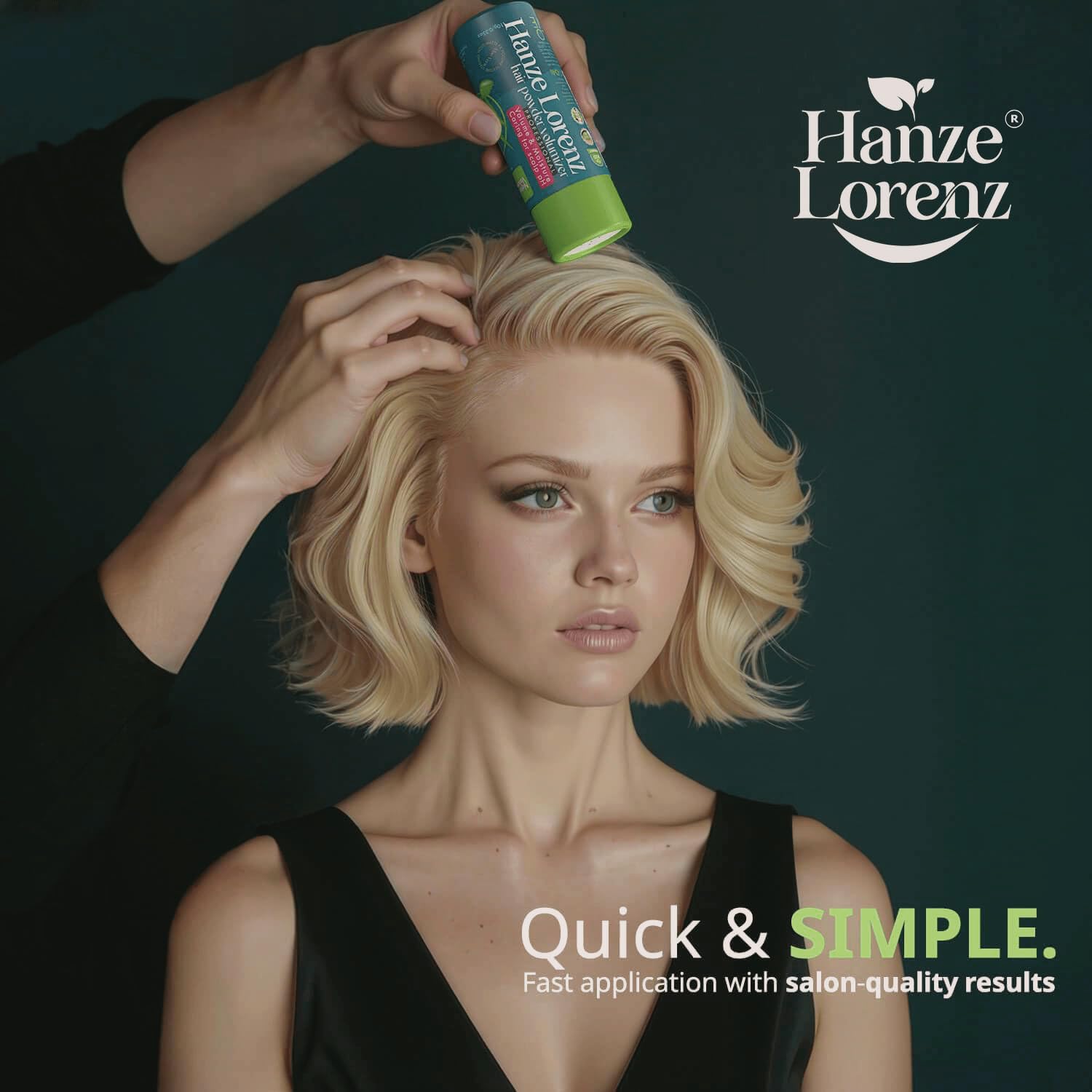 Hanze Lorenz Hair Texture Powder – Root Lifter & Volumizing Dust for Sensitive Scalp – Matte Finish, Unscented – 0.35 oz