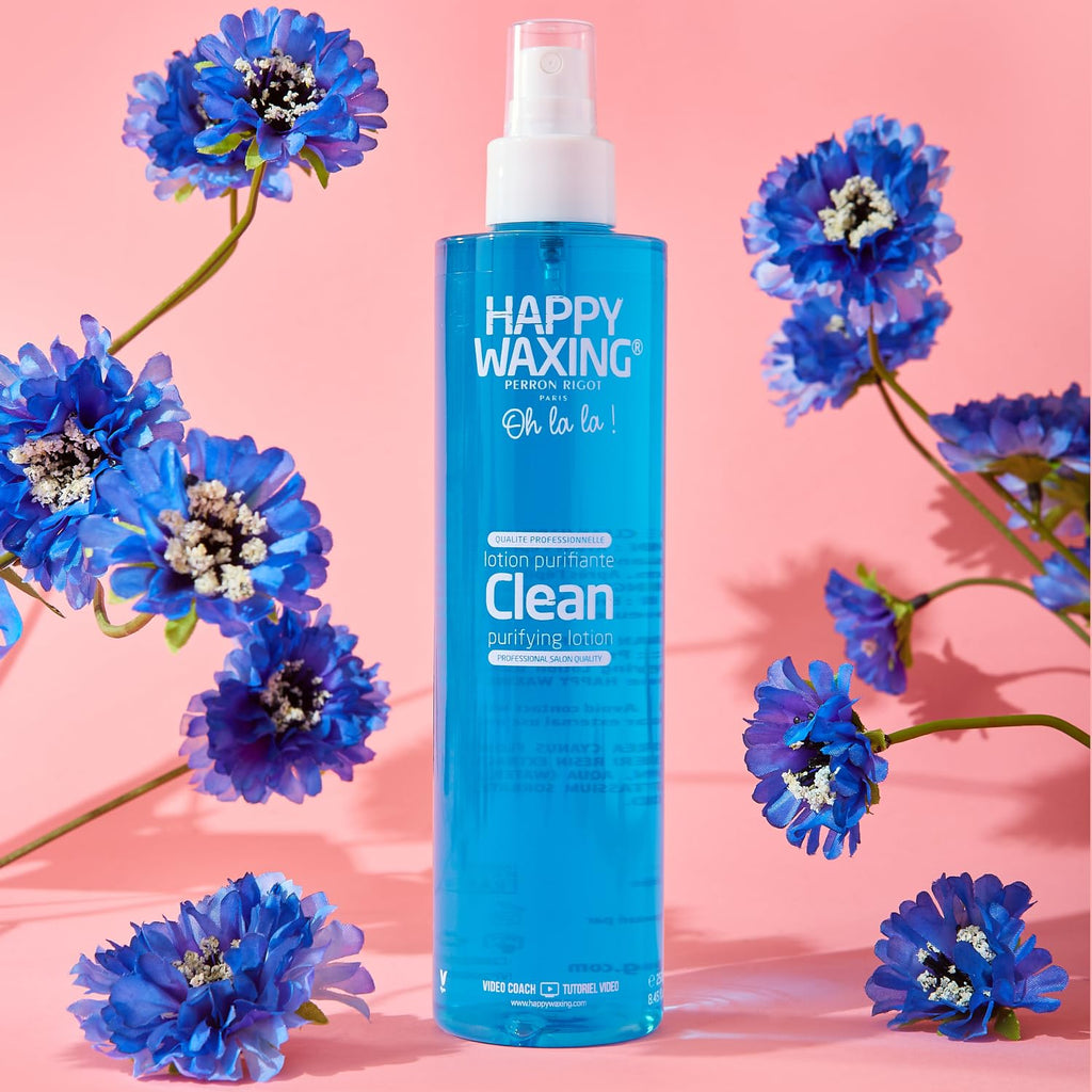 Happy Waxing Clean Purifying Lotion – Pre-Wax Skin Prep & Refresh | 250 ml Spray Bottle