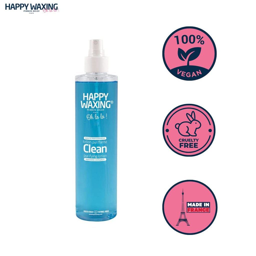 Happy Waxing Clean Purifying Lotion – Pre-Wax Skin Prep & Refresh | 250 ml Spray Bottle