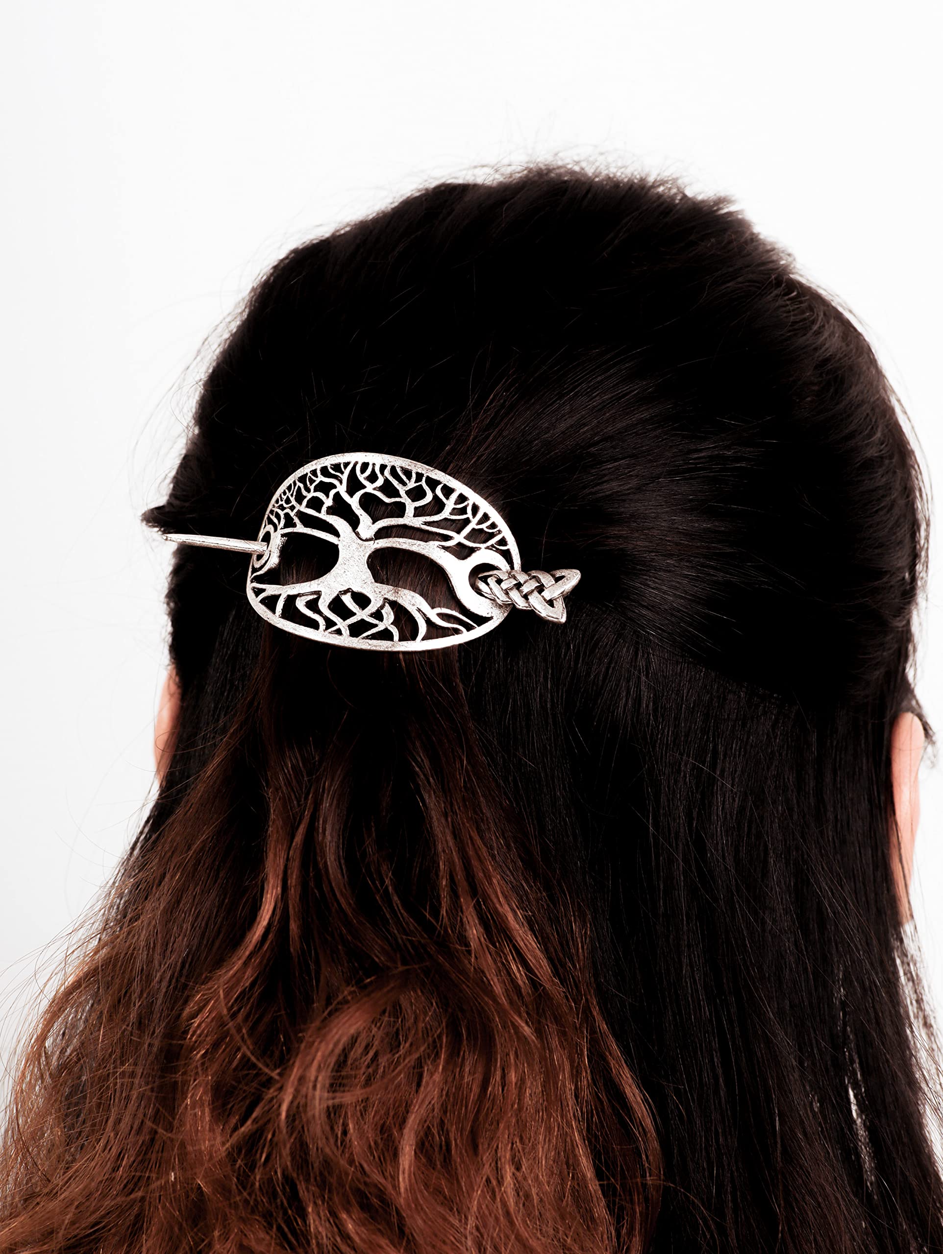 HAQUIL Celtic Hairpin Barrette – Vintage Long-Hair Accessory for Women