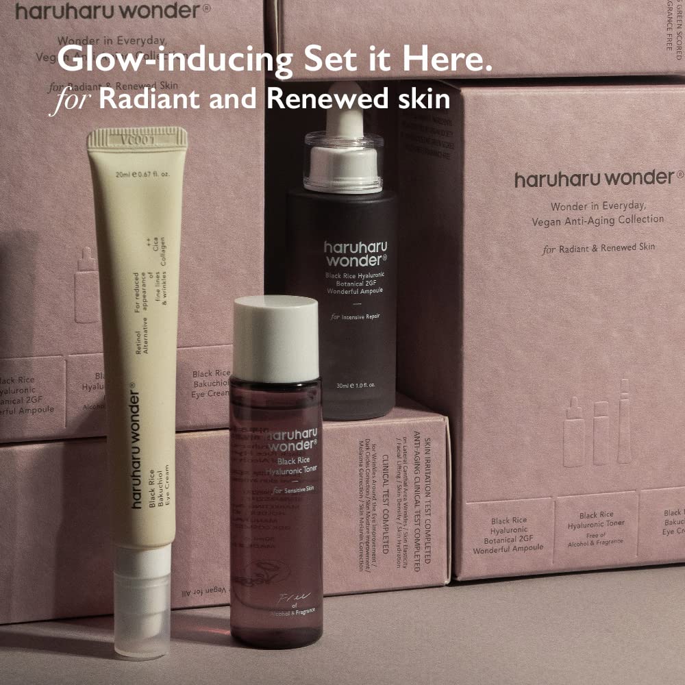 HARUHARU Wonder Vegan Well-Aging Collection — Korean Skincare Gift Set for All Skin Types