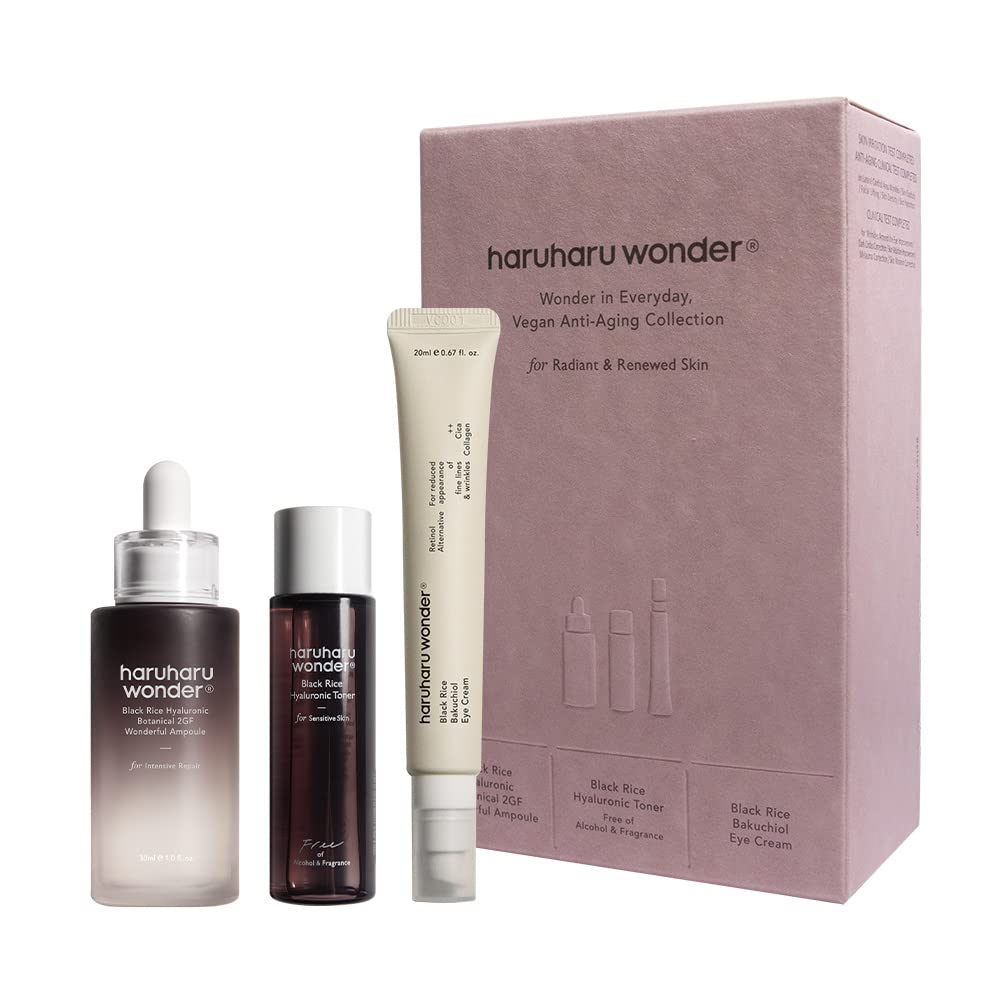 HARUHARU Wonder Vegan Well-Aging Collection — Korean Skincare Gift Set for All Skin Types