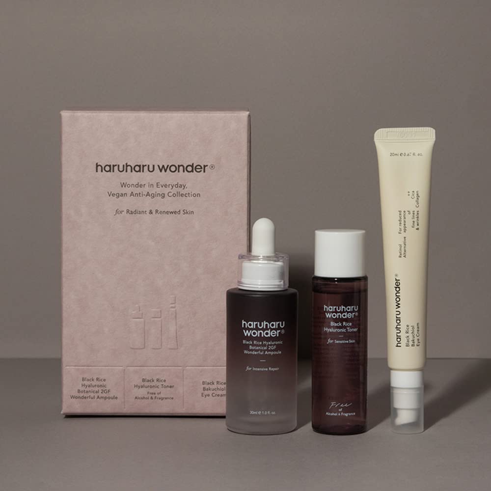 HARUHARU Wonder Vegan Well-Aging Collection — Korean Skincare Gift Set for All Skin Types