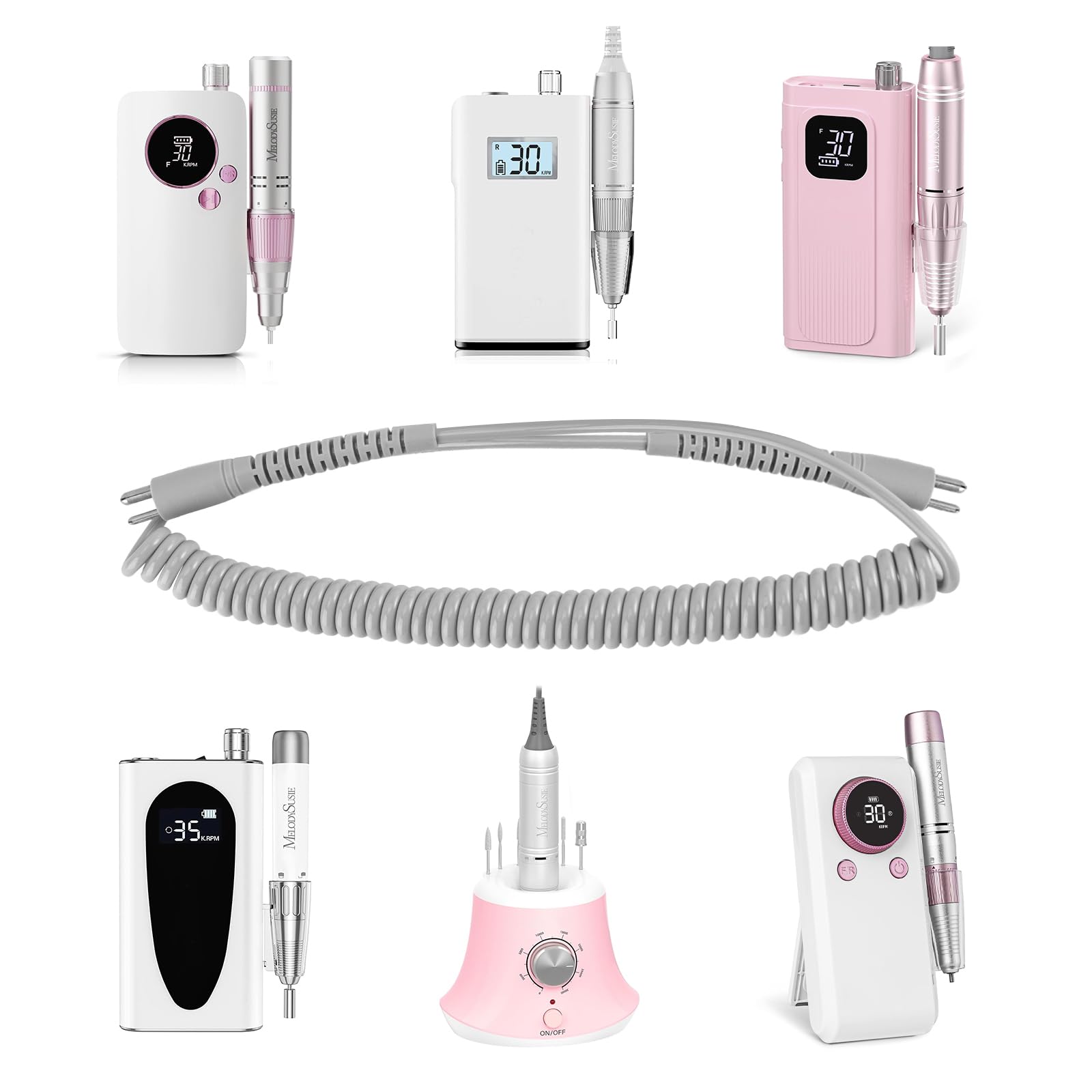 Hasakhi Handpiece Wire for Nail Drill – Durable 2-Pin Cord for SC320H/SC320I/SC320C/SC300F/SM200F/SC330G