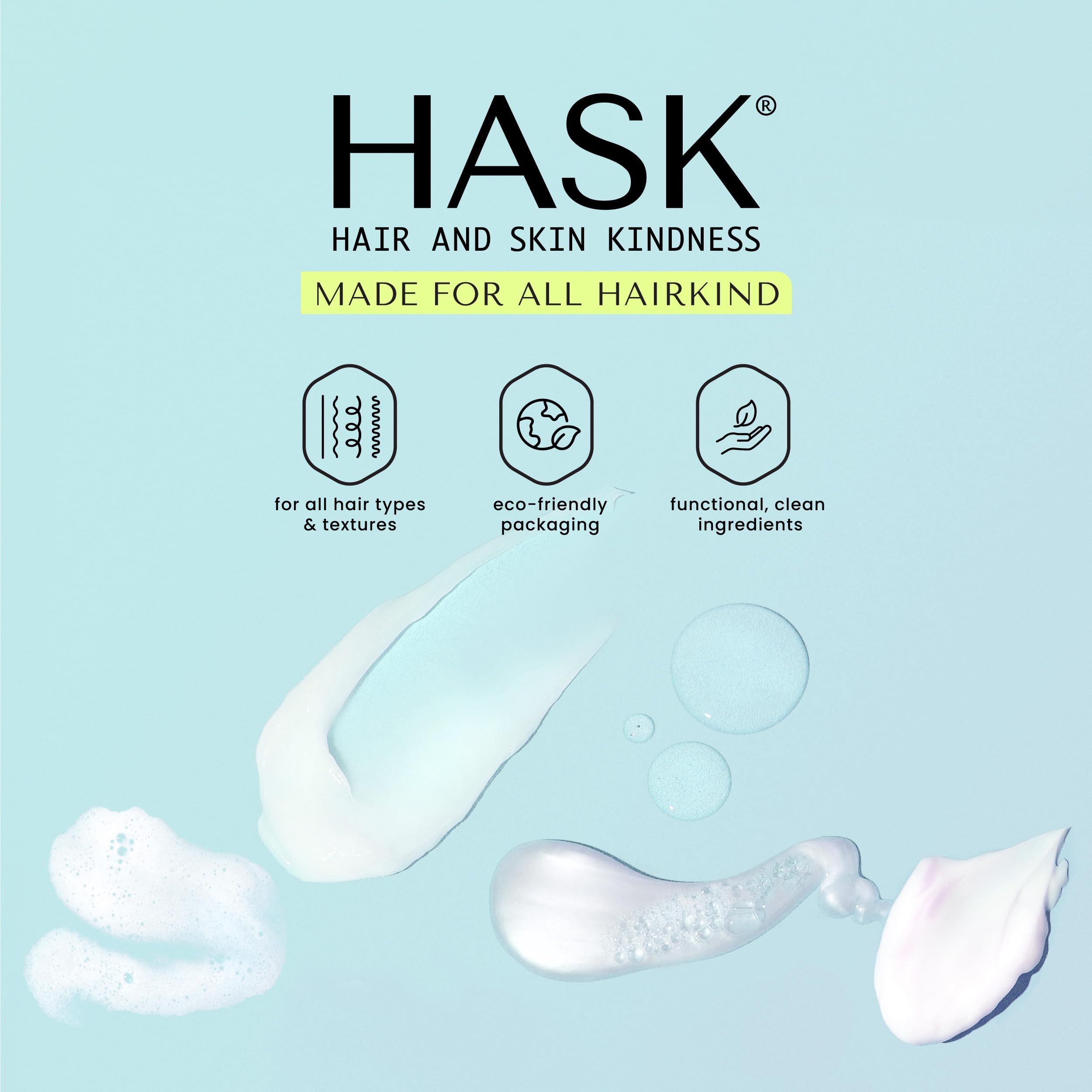 HASK CURL CARE Deep Conditioner Treatments for Curly Hair – Vegan, Cruelty-Free, Color Safe – Pack of 6