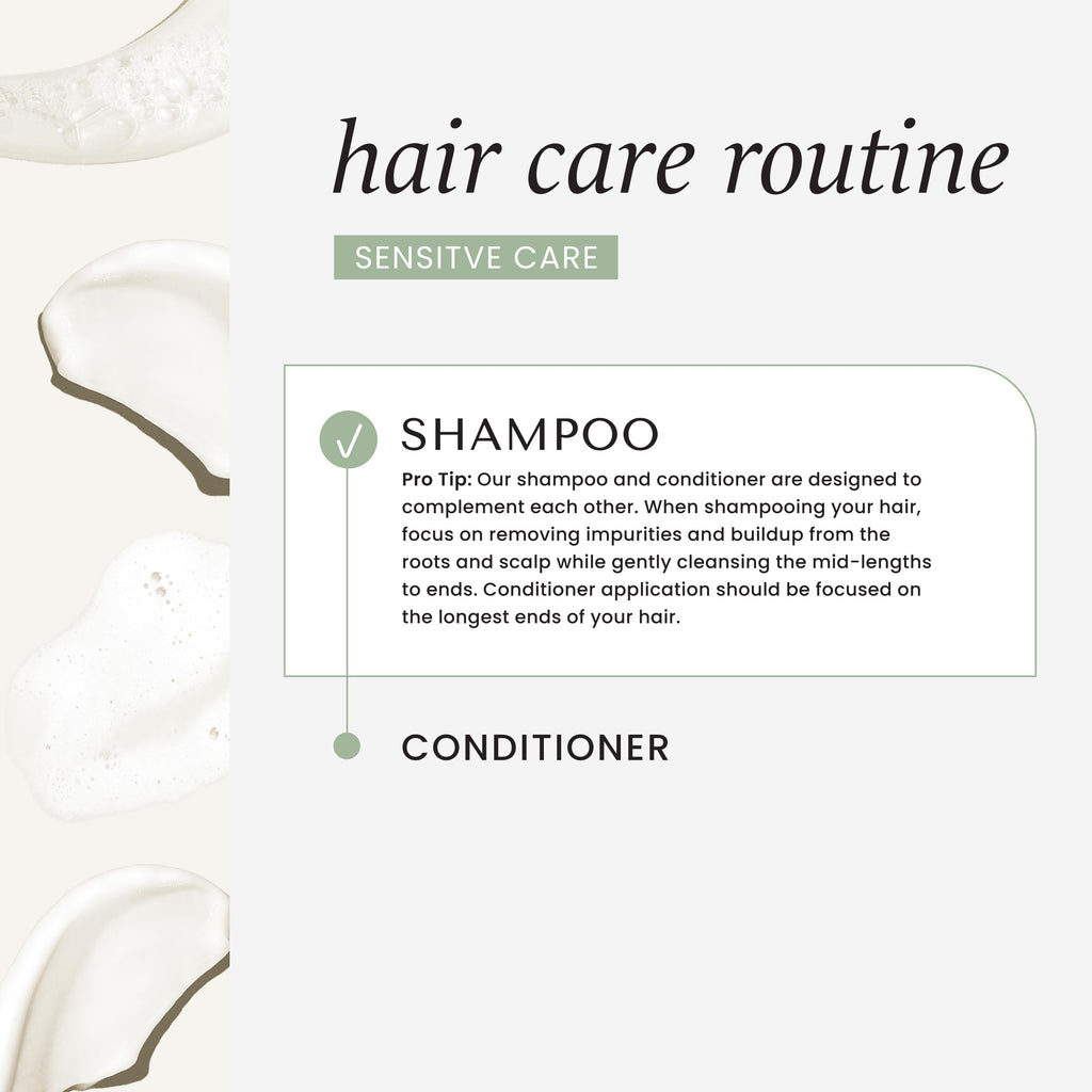 HASK Sensitive Care Shampoo + Conditioner Set - Fragrance-Free, Sulfate-Free, Vegan, Color Safe (12 oz each)