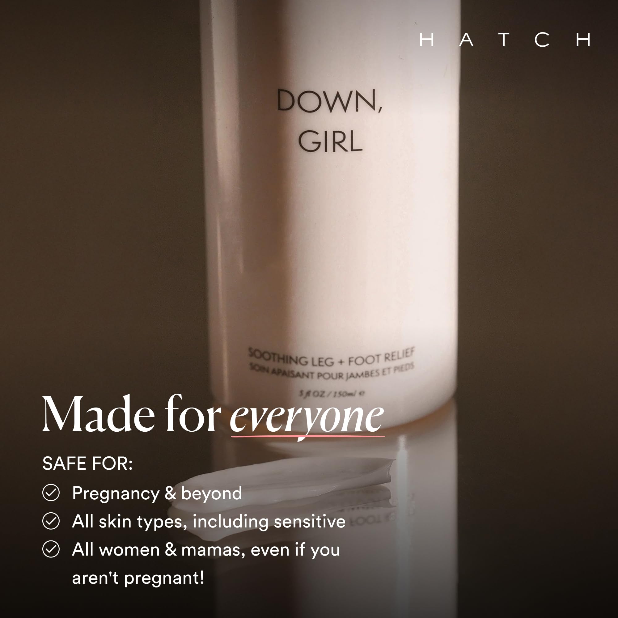 HATCH Down, Girl Cooling Leg & Foot Cream – Maternity Skin Care with Ginger + Mint