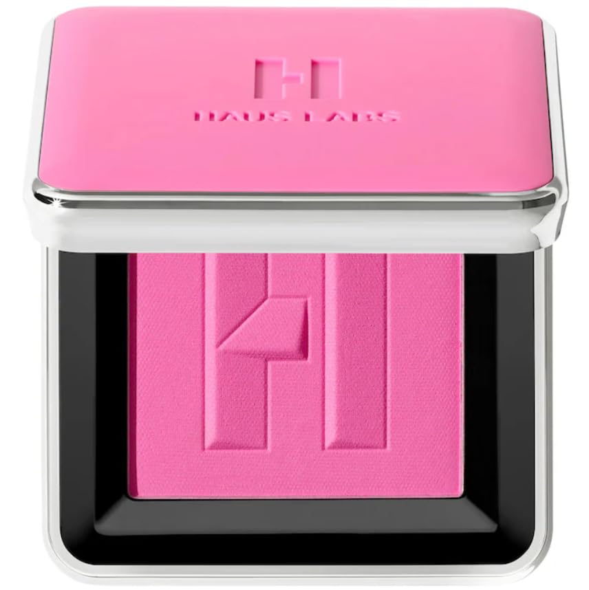 HAUS LABS Color Fuse Blush Powder Dragon Fruit Daze + ENTEL Blueberry Sheet Masque – Buildable Color & Hydration Duo