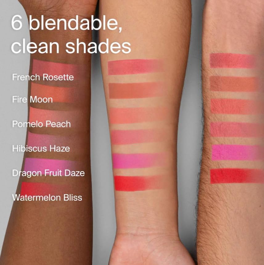 HAUS LABS Color Fuse Blush Powder Dragon Fruit Daze + ENTEL Blueberry Sheet Masque – Buildable Color & Hydration Duo