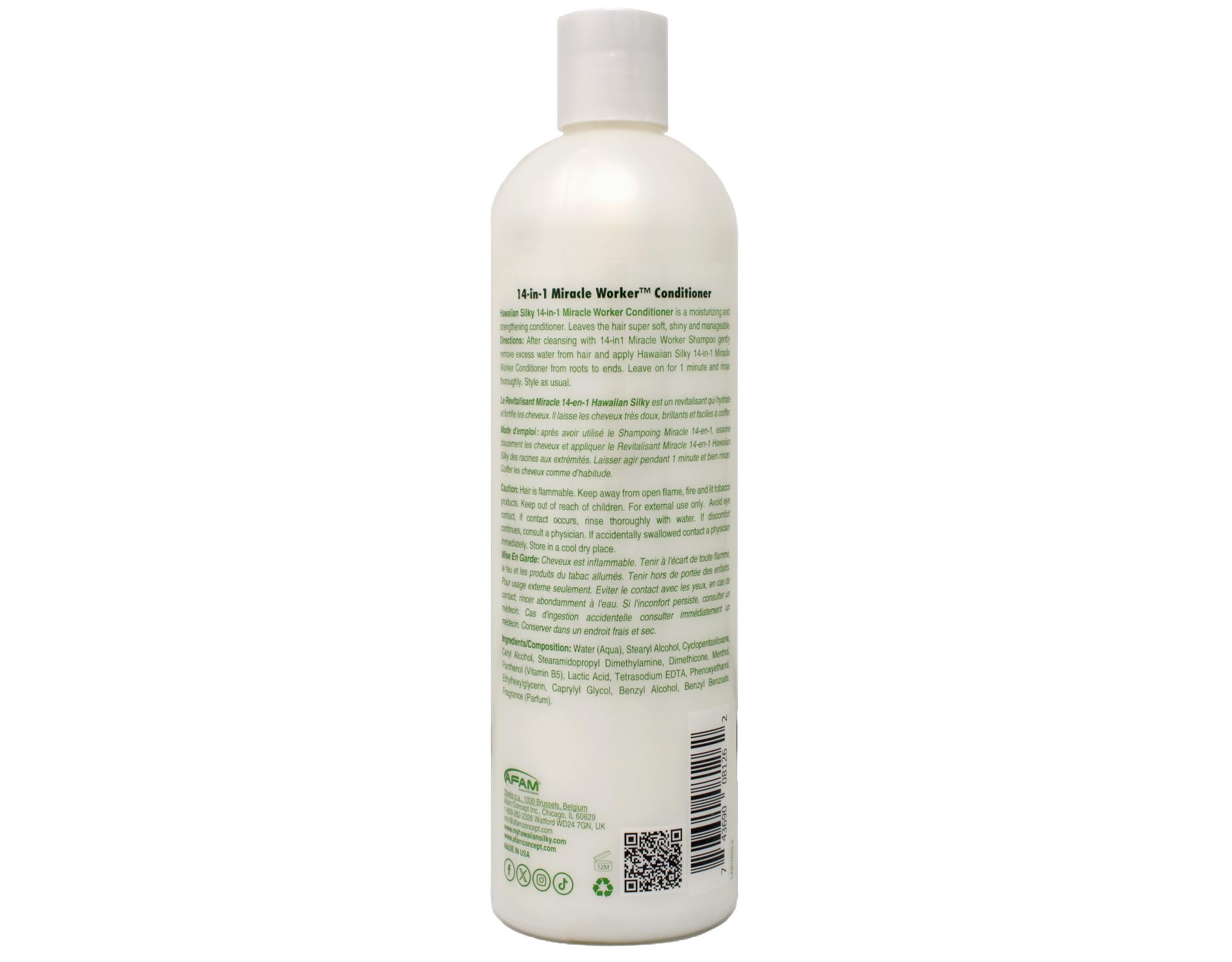 Hawaiian Silky Miracle Worker 14-In-1 Conditioner 16 oz (474 ml) – Pack of 2 | Multi-Use Hair Care