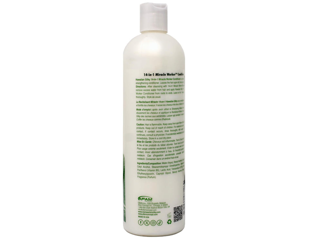 Hawaiian Silky Miracle Worker 14-In-1 Conditioner 16 oz (474 ml) – Pack of 2 | Multi-Use Hair Care