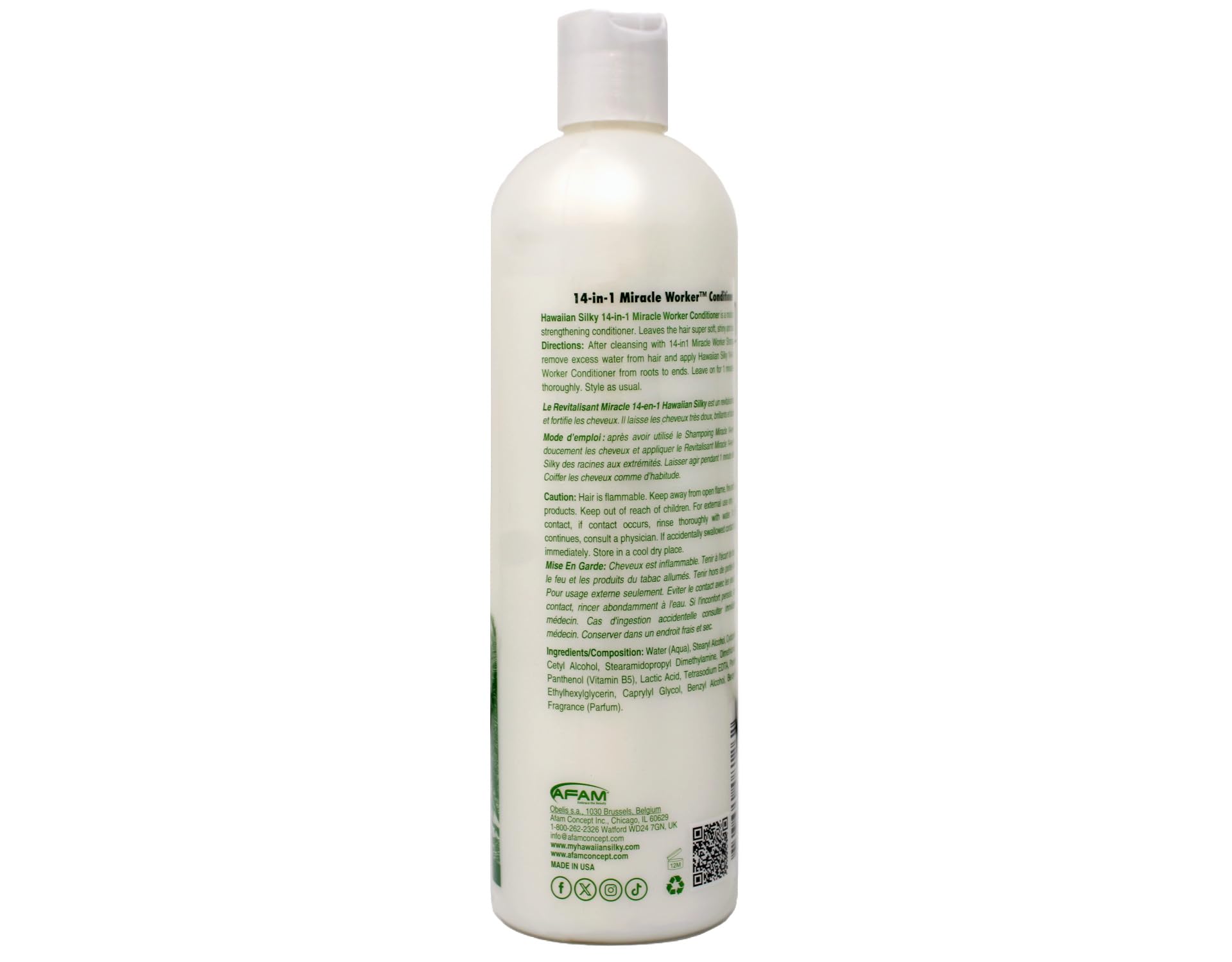 Hawaiian Silky Miracle Worker 14-In-1 Conditioner 16 oz (474 ml) – Pack of 2 | Multi-Use Hair Care