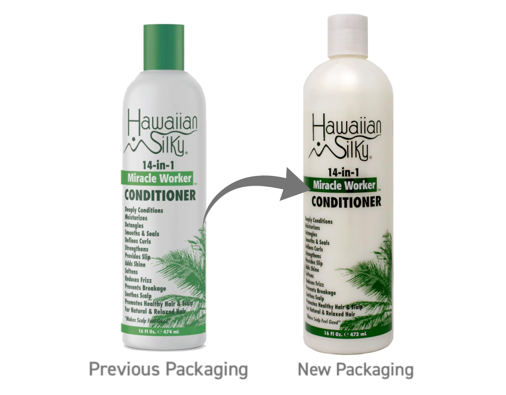 Hawaiian Silky Miracle Worker 14-In-1 Conditioner 16 oz (474 ml) – Pack of 2 | Multi-Use Hair Care