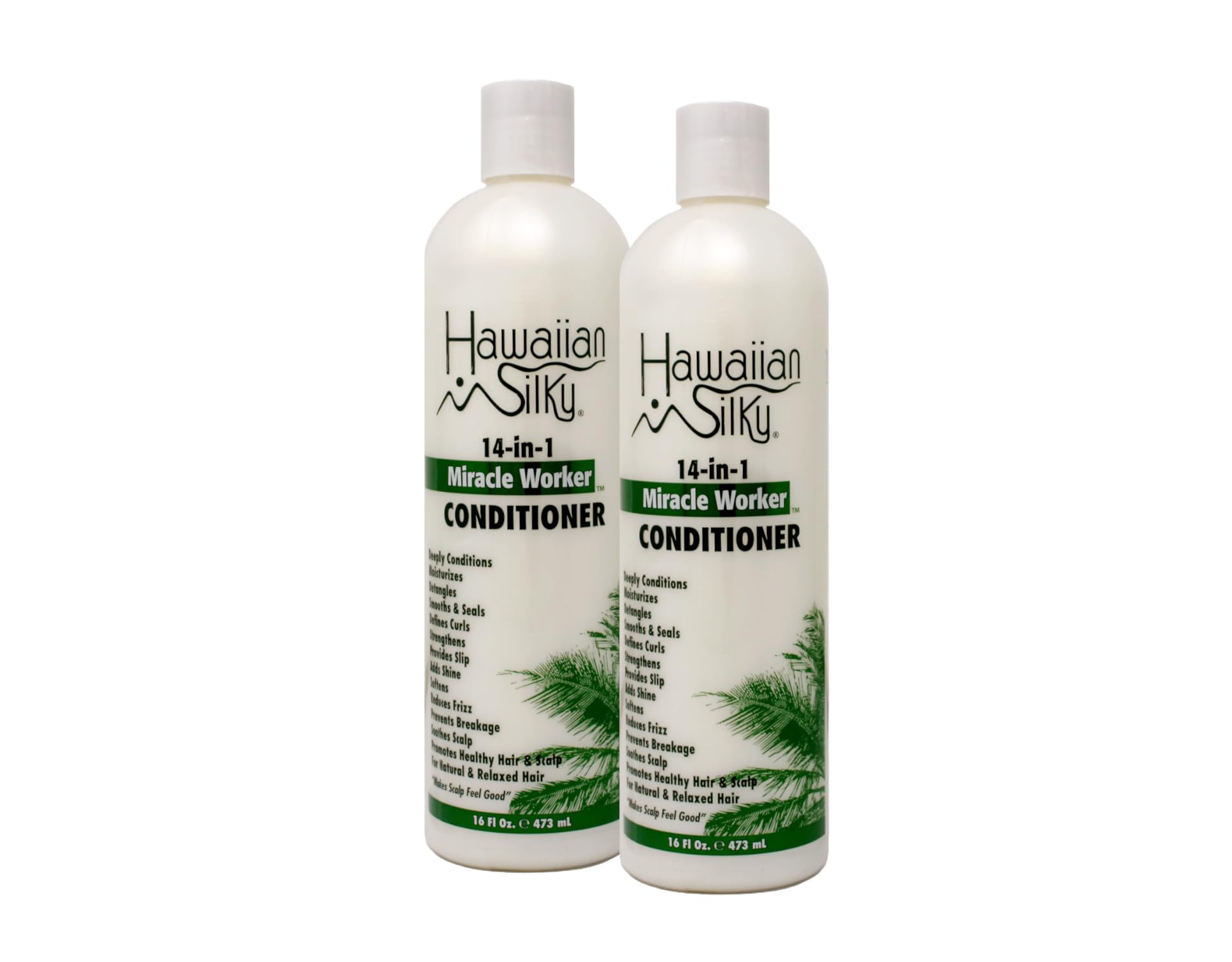 Hawaiian Silky Miracle Worker 14-In-1 Conditioner 16 oz (474 ml) – Pack of 2 | Multi-Use Hair Care