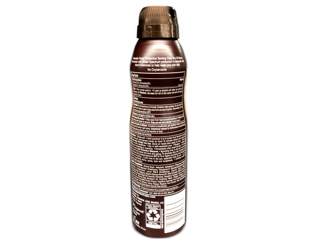 Hawaiian Tropic Dry Oil Clear Spray SPF30 – 5.2 oz Pack of 2