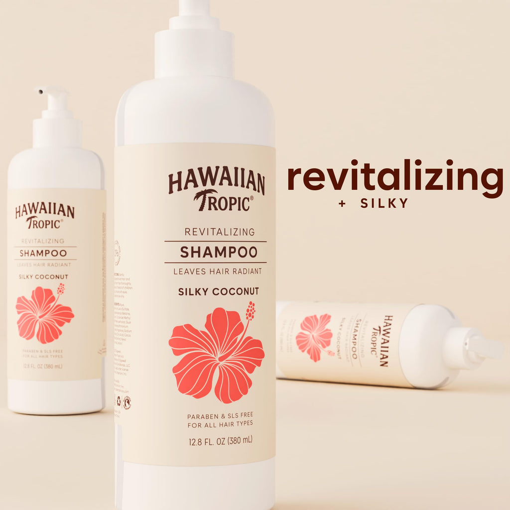 Hawaiian Tropic Silky Coconut Shampoo 5-Pack – 380ml Bottles for Hotels & Vacation Rentals