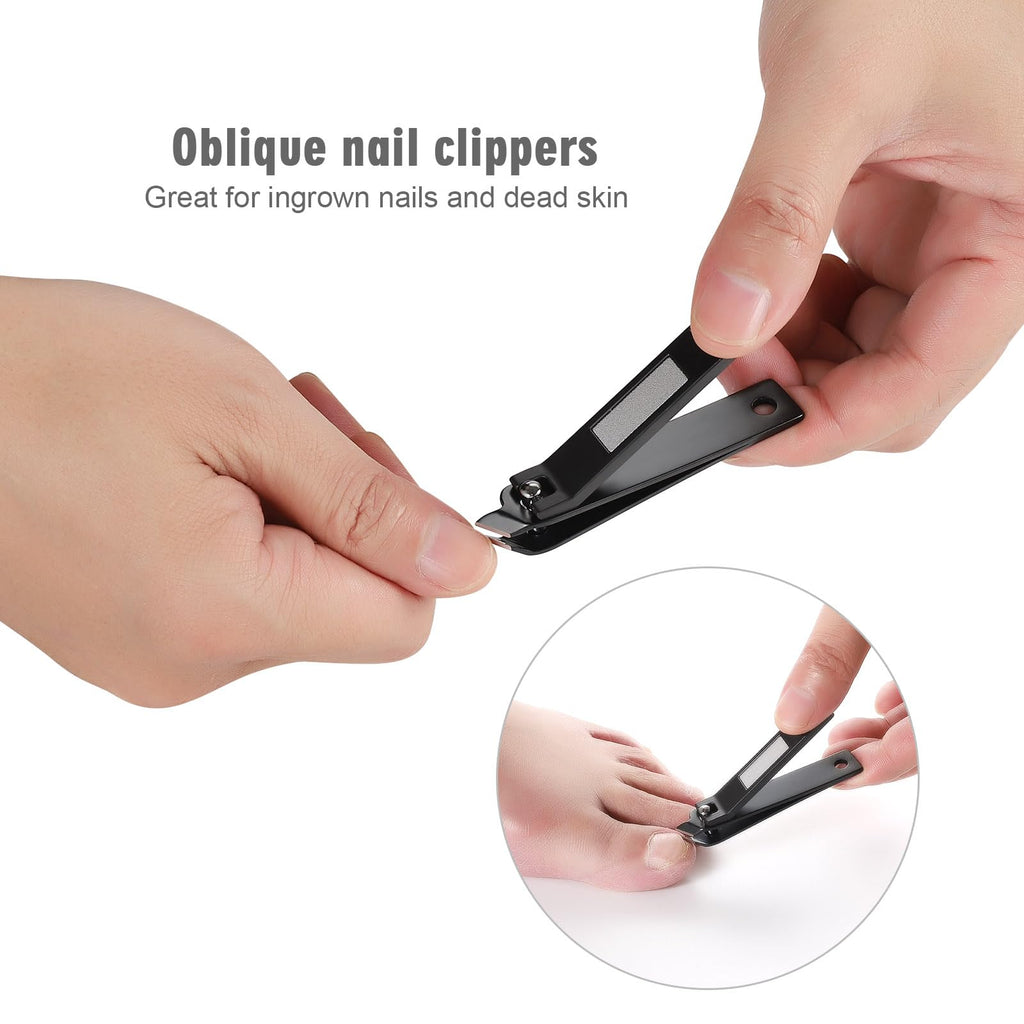 HAWATOUR Manicure Set Pedicure Kit – Heavy-Duty 4-in-1 Clippers + Nail File in Tin Case