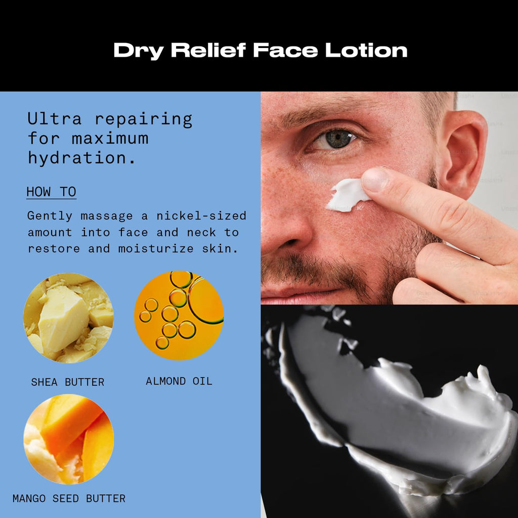 Hawthorne Men's Ultra Moisturizing Dry Relief Face Lotion – 2-Pack, 4 fl oz Each