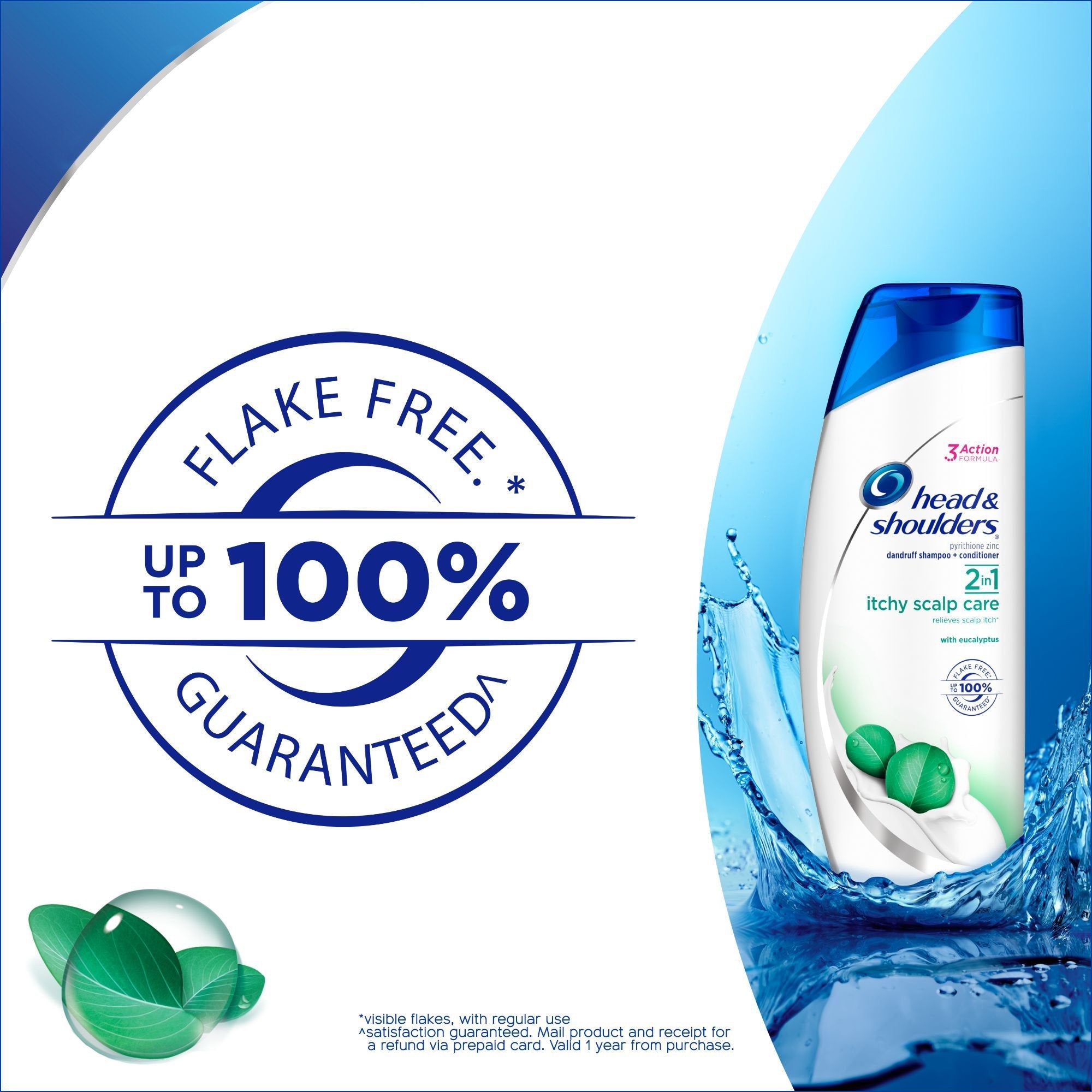Head & Shoulders Itchy Scalp Care with Eucalyptus — 2-in-1 Anti-Dandruff Shampoo + Conditioner (8.45 fl oz) Pack of 6