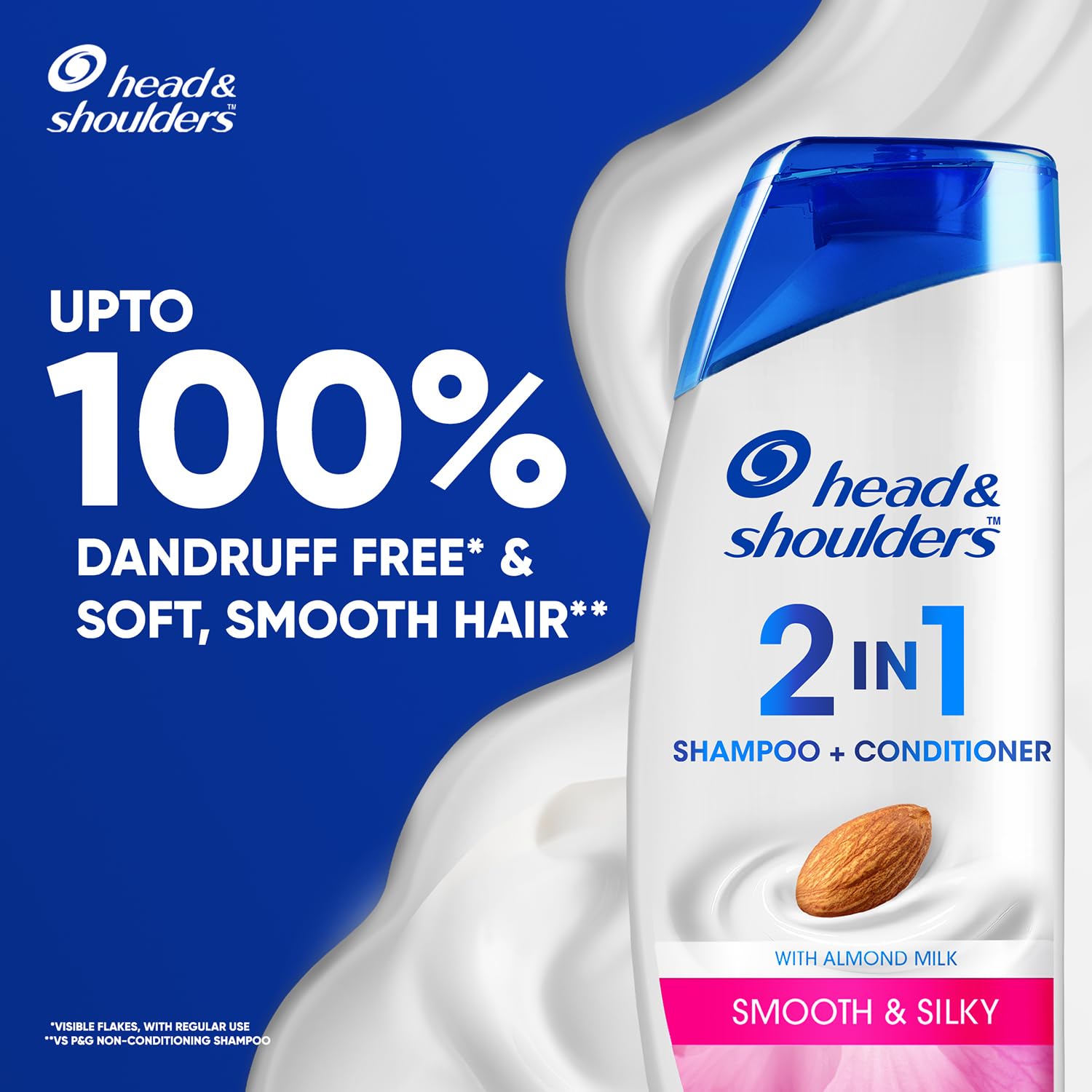 Head & Shoulders Smooth & Silky 2-in-1 Shampoo + Conditioner (180ml)