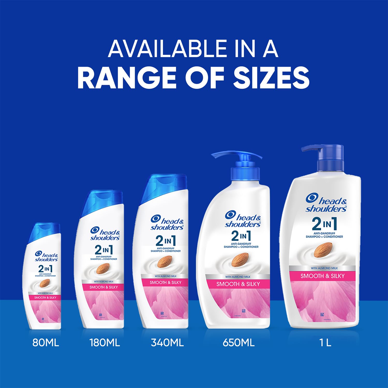 Head & Shoulders Smooth & Silky 2-in-1 Shampoo + Conditioner (180ml)