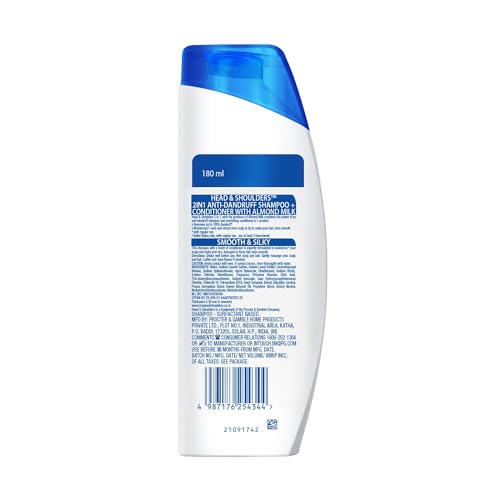 Head & Shoulders Smooth & Silky 2-in-1 Shampoo + Conditioner (180ml)