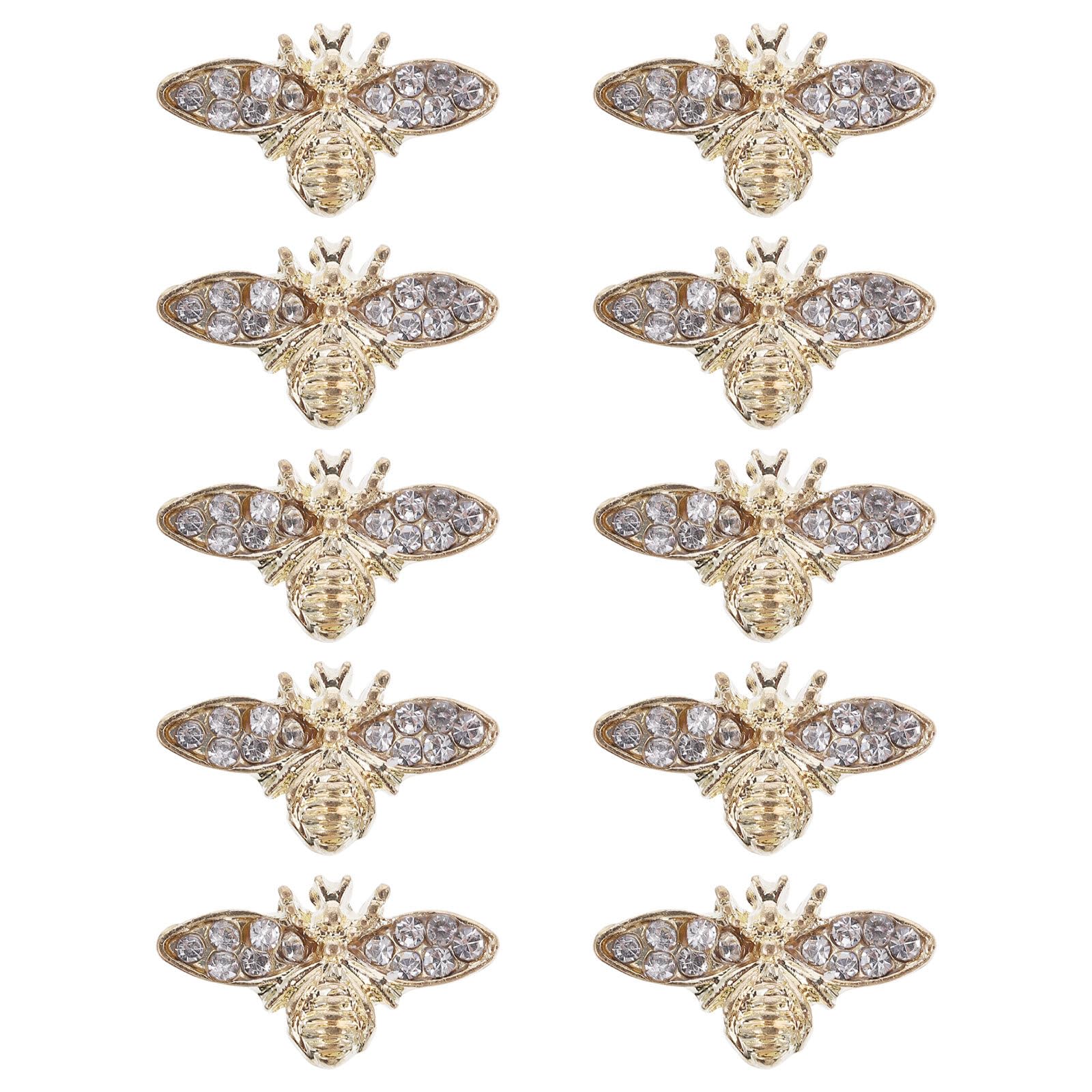 Healeved Bee Nail Charms 3D Alloy – Retro Nail Art Accessories for Acrylic & Natural Nails
