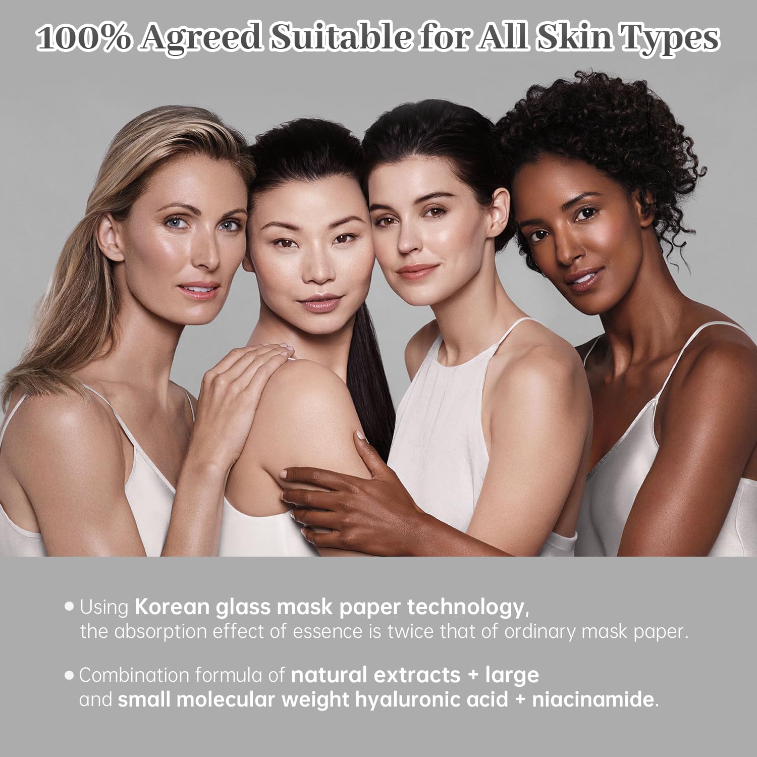 HEALOINE Hyaluronic Acid Face Mask with Niacinamide – Overnight Hydration & Even Skin Tone (10 x 30g)