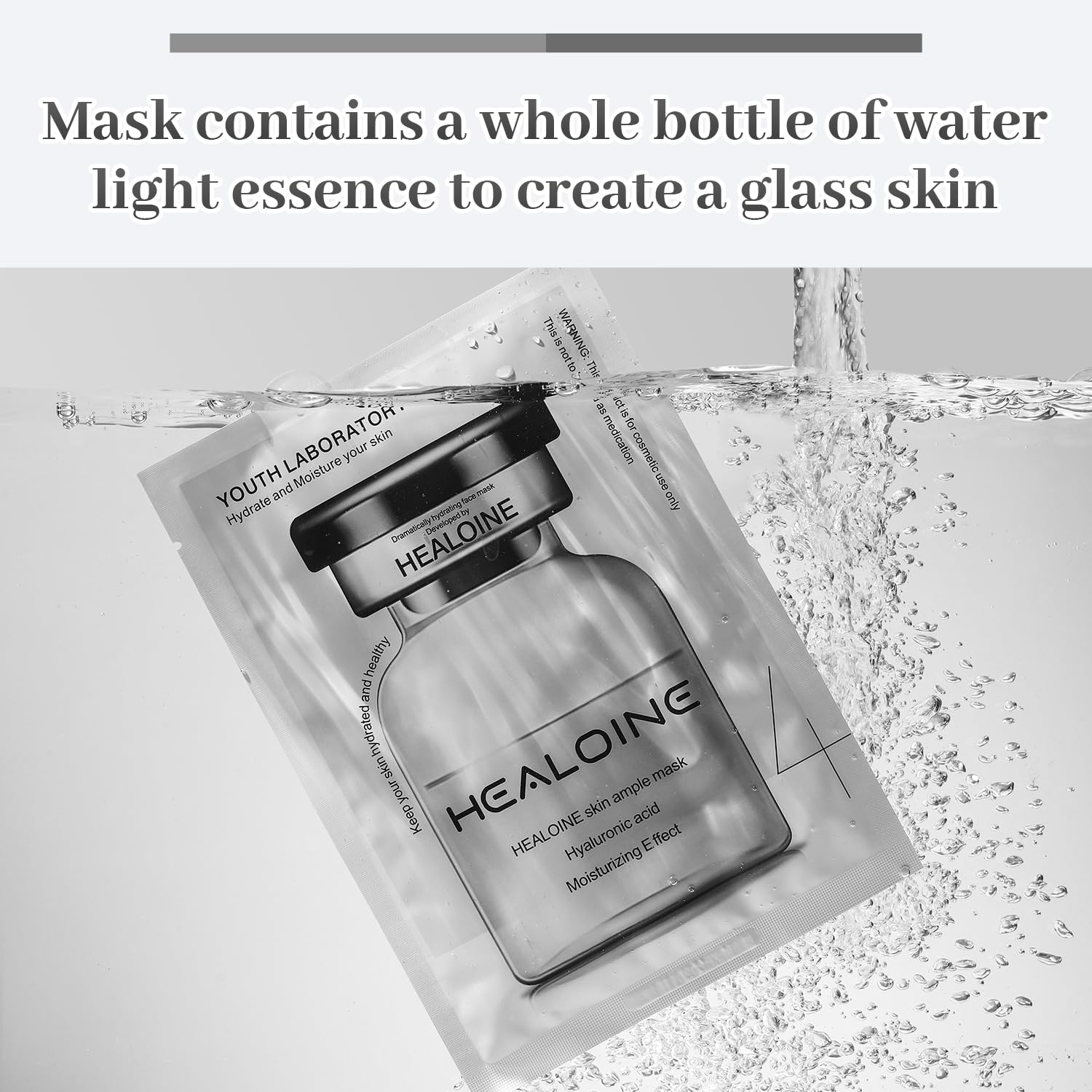 HEALOINE Hyaluronic Acid Face Mask with Niacinamide – Overnight Hydration & Even Skin Tone (10 x 30g)